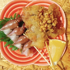 ホタルイカ串カツ　ガーリックレモン（２本）