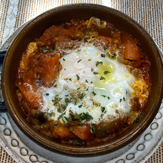 野菜のトマト煮込み タマゴを添えて