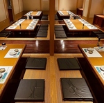 最大５４名様まで対応可能の掘りごたつ完全個室を完備。駅前で宴会をお考えの幹事様はお気軽にどうぞ
