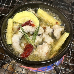 ハモとズッキーにのアヒージョ