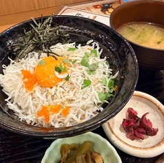 <鳥羽産>月見釜揚げしらす丼