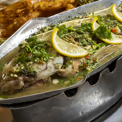 ライムと蒸し魚/マトン-ビリヤニ