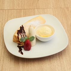 ベリーとバナナのチョコタオルケーキ