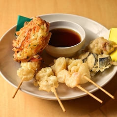 海鮮系串天ぷら盛合せ(6本)の写真