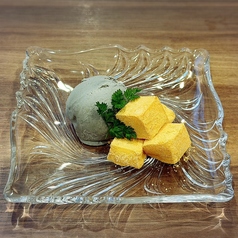 わらび餅とアイスの合盛
