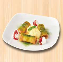 パリッもちっ　白玉春巻きとアイス