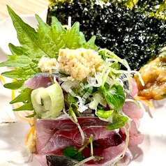 なめろう味噌と生あじたたき