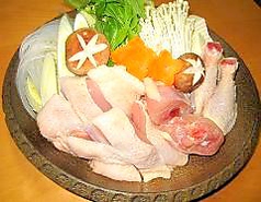 朝引き鶏、とり鍋(醤油ダシ or ポン酢)