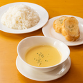 料理メニュー写真 【Aセット】ライスorパン+スープ