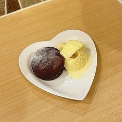 フォンダンショコラ アイス添え