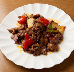 ラム肉のクミン風味炒め