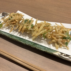 新しょうがとじゃこのかき揚げ