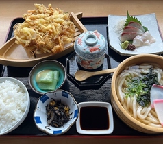 かき揚げうどん定食