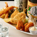 料理メニュー写真&nbsp;カキフライ(Fried oyster)/エビフライ(Fried shrimp)/アジフライ(Fried horse mackerel)