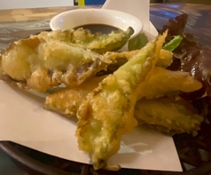 島らっきょの天ぷら