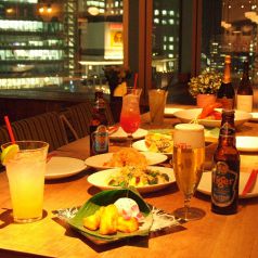 大阪の夜景が一望できるパノラマ夜景！女子会や会社帰りの飲み会など。