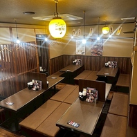 大型宴会が可能な掘りごたつ式のお座敷完備