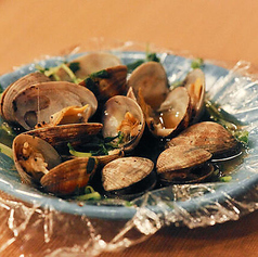 アサリと豆苗の酒蒸し