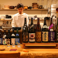日本酒は定番から希少まで常時豊富に取り揃え