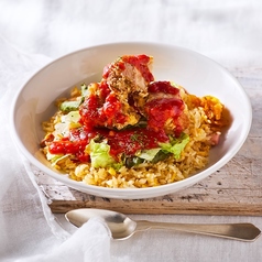 から揚げのチリトマピラフ