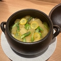 料理メニュー写真&nbsp;アスパラと熟成メークインの土鍋炊き込み