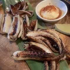 開きイカの網焼き