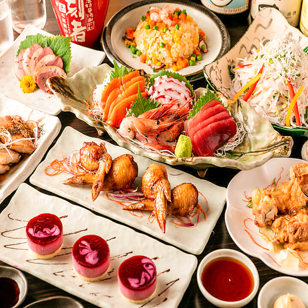 3時間飲み放題付きご宴会プラン4500円より♪女子会や接待など少人数制でもご用意可能です。