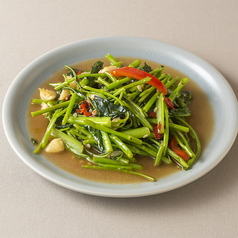 空心菜と青菜の炒め【バクブンファィデーン】★★