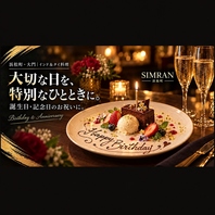 誕生日・記念日のお祝いに