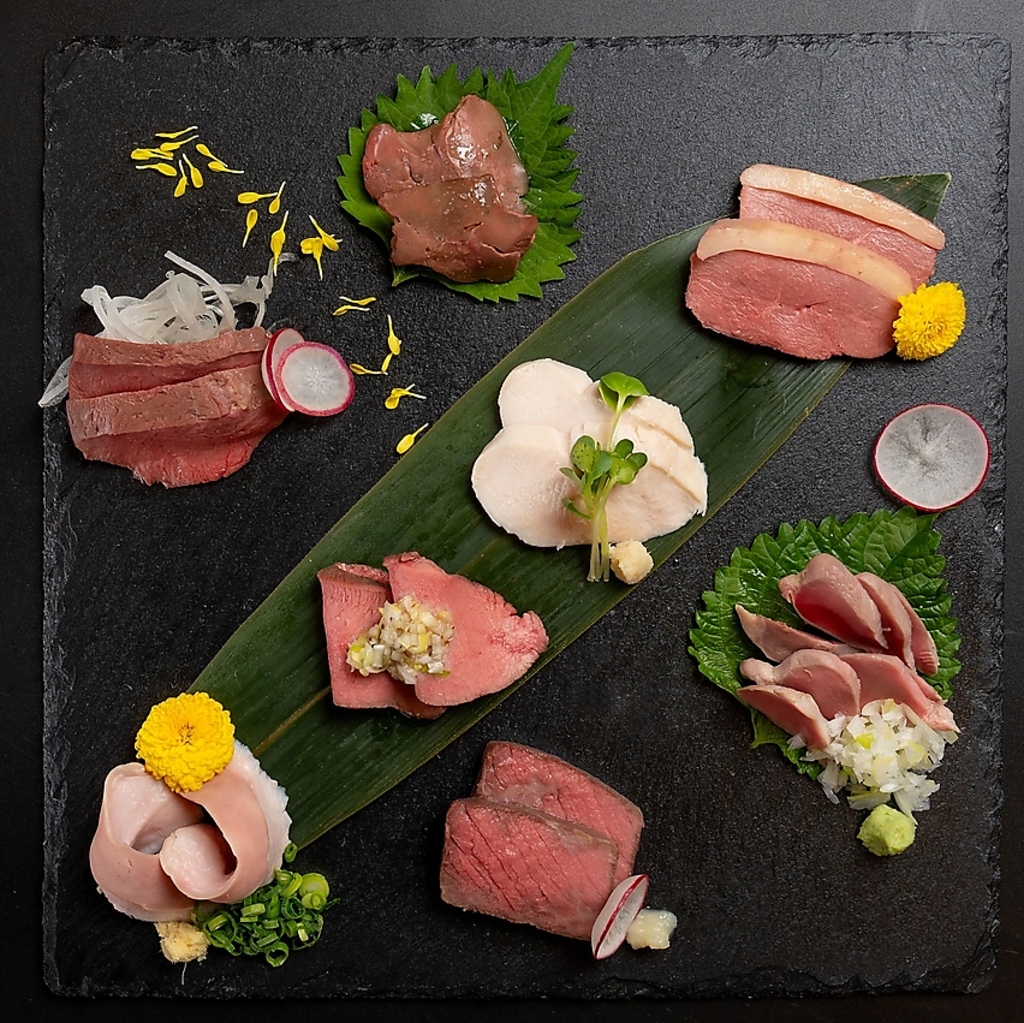 肉刺し全種盛り合わせ！！