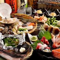 海鮮 浜焼 日本酒 魚とのコース写真