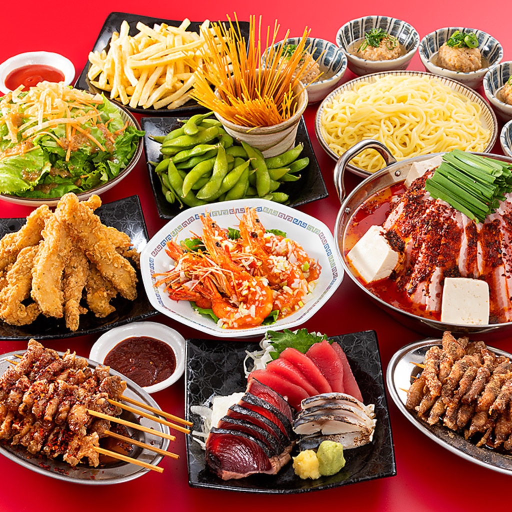 【飲み放題付き】しろくまパーティーコース♪てっぺん串を含むボリューム満点のコースです