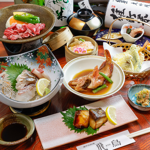  120分飲み放題コース！岡山、瀬戸内の食材が堪能できる豪華なコースが大好評。