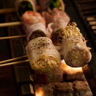 豊富な炭火串焼きを多数ご用意！