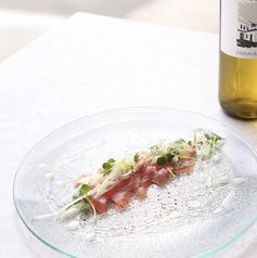 鮪生ハムのカルパッチョ