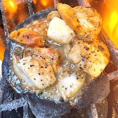 ホタテとサーモン焼き　Grilled scallop & Salmon