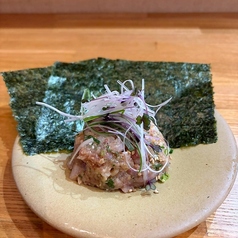 海鮮ピリ辛味噌なめろう～海苔包み～
