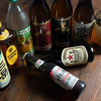 店主おすすめの赤星瓶ビールや山崎12年など♪