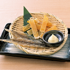 えいひれと干し穴子の二種盛り