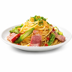 アスパラとベーコンのペペロンチーノ