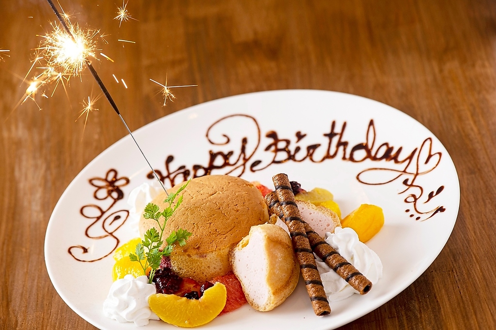 女子会にもおすすめ♪バースデープレートもご用意可能です！誕生日会や歓送迎会にもお使いください♪