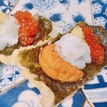 料理メニュー写真&nbsp;生雲丹・いくら・アオリイカ海苔天