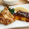 料理メニュー写真&nbsp;鶏もも肉の醤油麹焼き&めばるの田楽味噌焼き