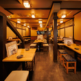 【158名様】B1階～5階までの全フロアを使った店貸切も対応可能。会社宴会や歓送迎会、打ち上げ、同窓会などの大人数でも、広々とした空間で移動もしやすく、気兼ねなく盛り上がれます。