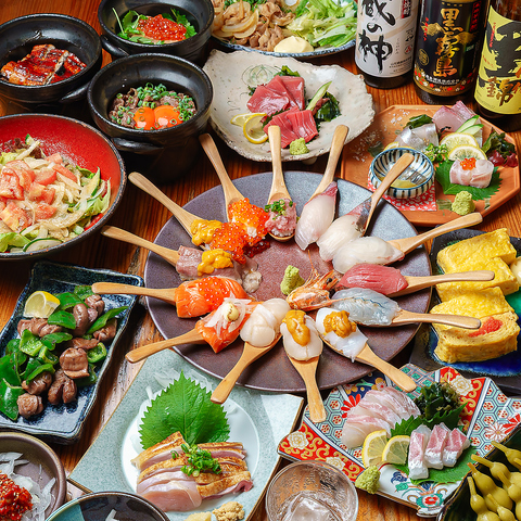 旬の食材と海鮮を楽しめる居酒屋。個室完備で寛げます◎