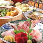 宴会におすすめの120分飲み放題付きコースは4500円～ご用意しております！