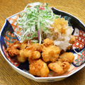 料理メニュー写真&nbsp;たこの唐揚げ～薬味ポン酢おろし～