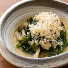 青菜と茸のお浸し