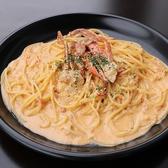 ずわい蟹とワタリ蟹のクリームパスタ