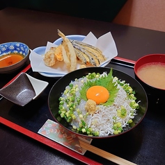 生しらすと釜揚げしらす丼御膳